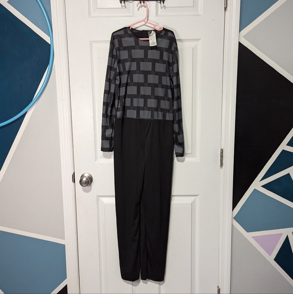 Ender Dragon Costume Boys Large Minecraft Halloween Suit Black Gray